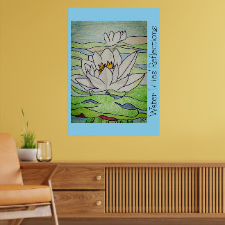 Water Lilies' Reflections Poster