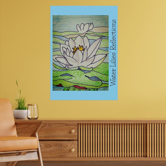 Water Lilies' Reflections  Poster (Wohnzimmer 2)