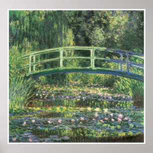 Water Lilies und japanische Brücke, 1899 Poster
