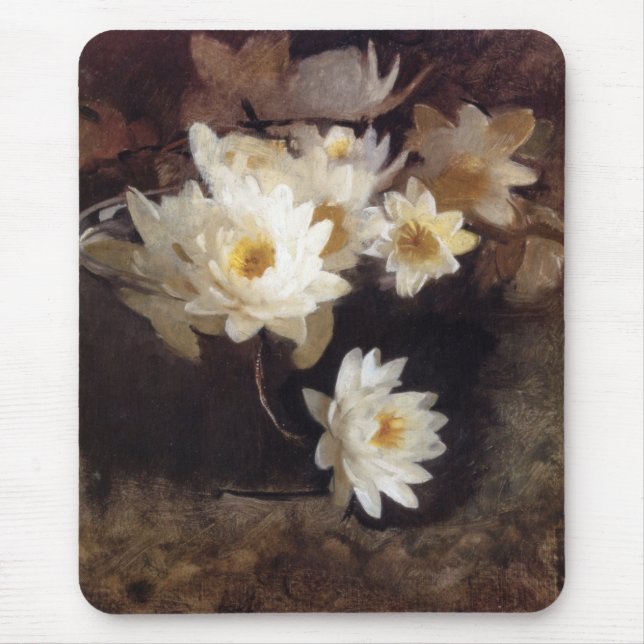Water Lilies (von Abbott Henderson Thayer) Mousepad (Vorne)