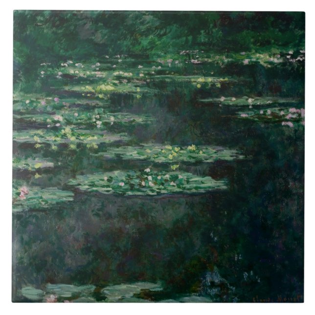 Water Lilies (von Claude Monet) Fliese (Vorderseite)