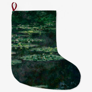 Water Lilies (von Claude Monet) Großer Weihnachtsstrumpf