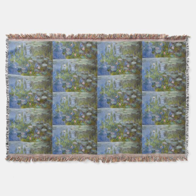 Water Lilies von Claude Monet Klassik Impressionis Decke (Vorderseite)