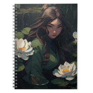 Water Lily Girl Notebook Notizblock