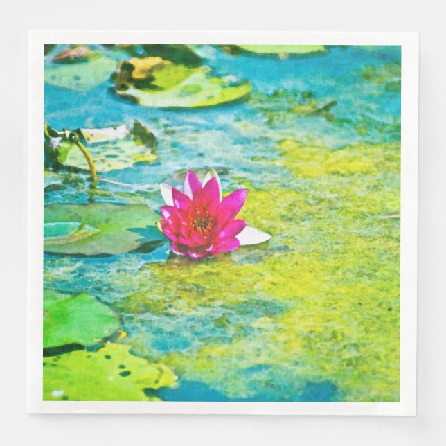 Water Lily Lilypad Serviette (Vorderseite)