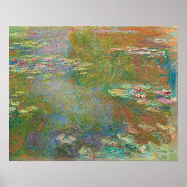 Water Lily Pond (1917-1919) von Claude Monet Poster (Vorne)