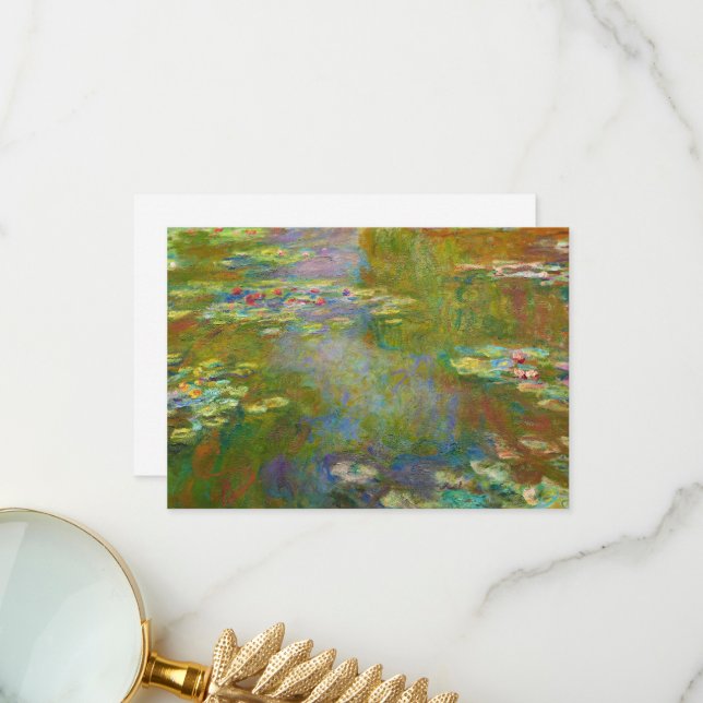 Water Lily Pond von Claude Monet Dankeskarte (Vorderseite/Rückseite Beispiel)