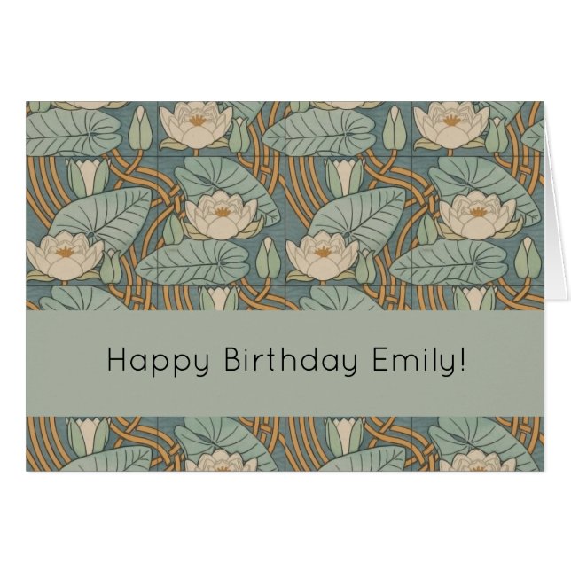 Water Lys Lily Art Nouveau Nature (Devant horizontal)