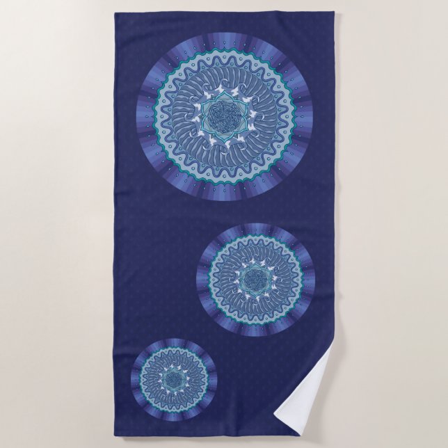 Water Mandala Beach Towel Strandtuch (Vorderseite)