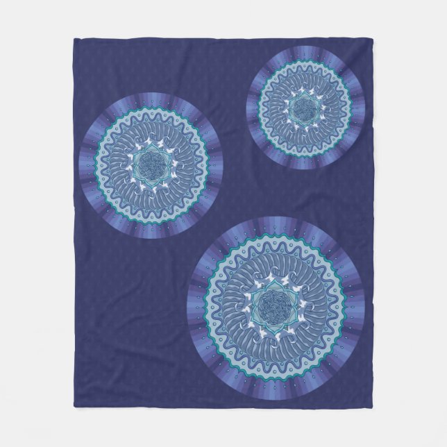 Water Mandala Fleece Blanket (Vorderseite)