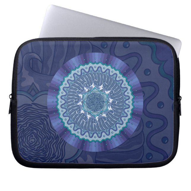 Water Mandala Laptop Case (Vorderseite)