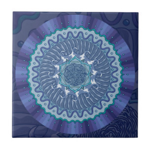 Water Mandala Tile Fliese