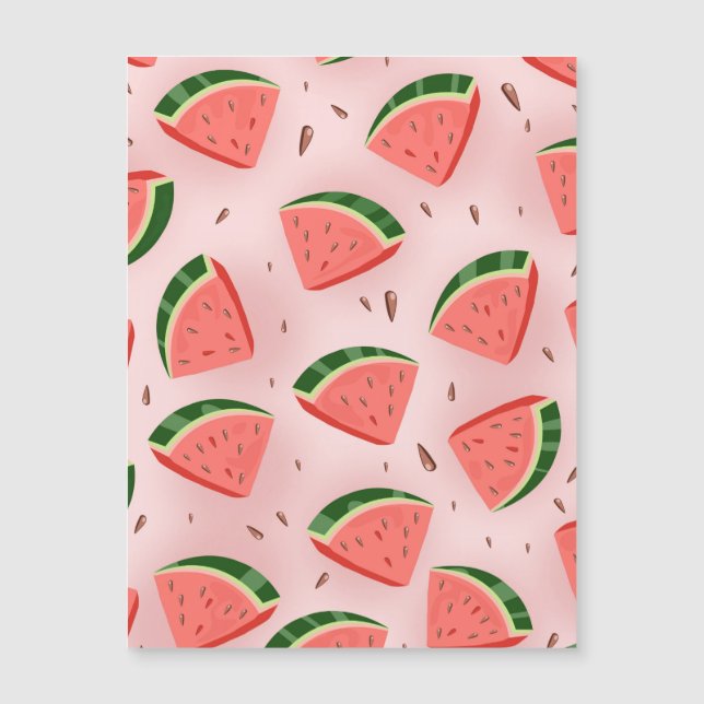 Water Melon Pattern Magnetkarte (Vorderseite)