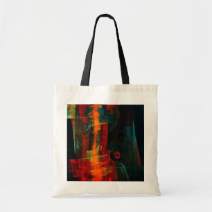 Water Orange Red Blue Modernes Abstraktes Kunstmus Tragetasche