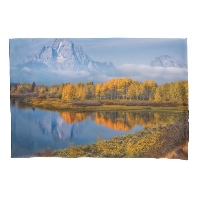 Water | Oxbow Bend Jackson Wyoming Kissenbezug (Vorderseite)