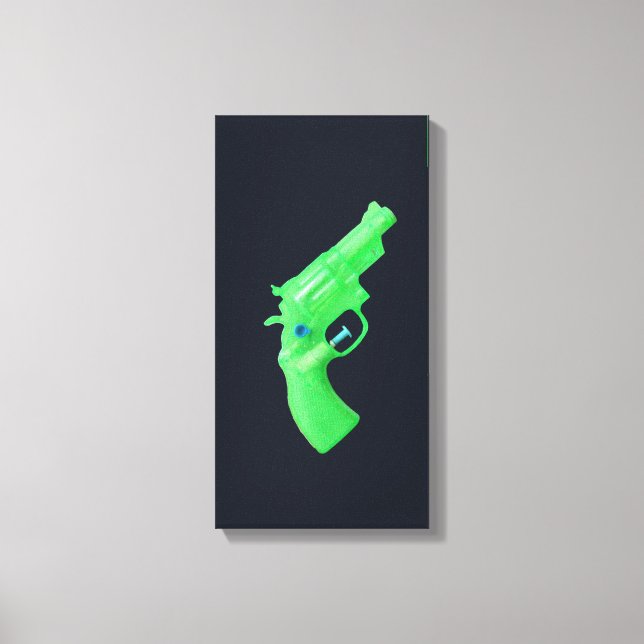 Water pistol toy Wasserpistole Spielzeug photo art Leinwanddruck (Vorderseite)