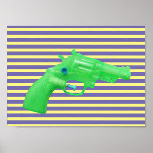 Water pistol toy Wasserpistole Spielzeug photo art Poster