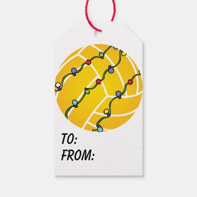 Water Polo Ball Geschenkanhänger (Rückseite)