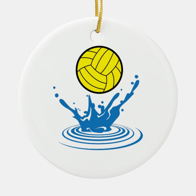 Water Polo Ball Keramik Ornament (Vorne)