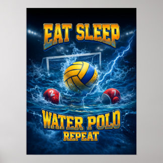 Water Polo Bootleg Retro Stil Poster