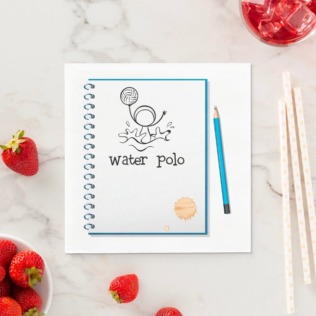 Water Polo Doodle Sketch HandGezeichnet Wasserspor Serviette (Von Creator hochgeladen)