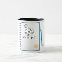 Water Polo Doodle Sketch HandGezeichnet Wasserspor