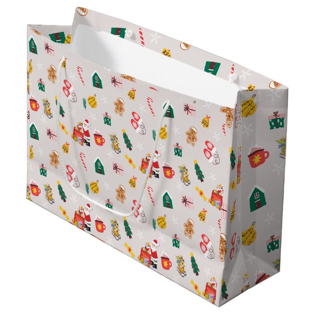 Water Polo Holiday Gift Bag Große Geschenktüte (Vorderseite Schrägansicht)