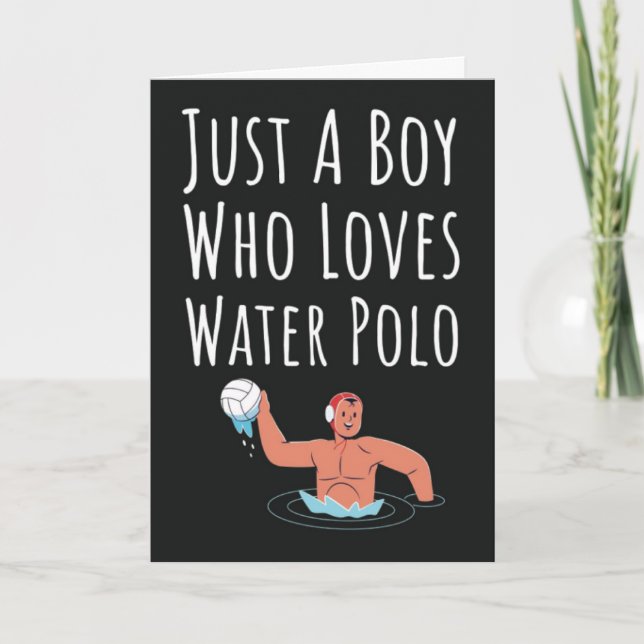 Water Polo Karten für Jungen für Kinder (Vorderseite)