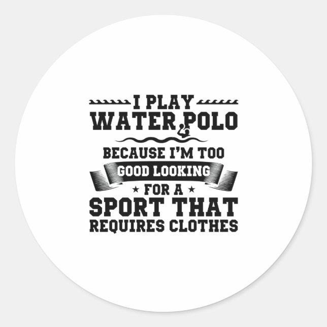 Water Polo Player | Sportteam Trainer Geschenke Runder Aufkleber (Vorderseite)
