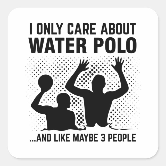 Water Polo Player | Water Sports Team Geschenkidee Quadratischer Aufkleber (Vorderseite)