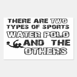 Water Polo Seilentwürfe für Sportliebhaber Rechteckiger Aufkleber