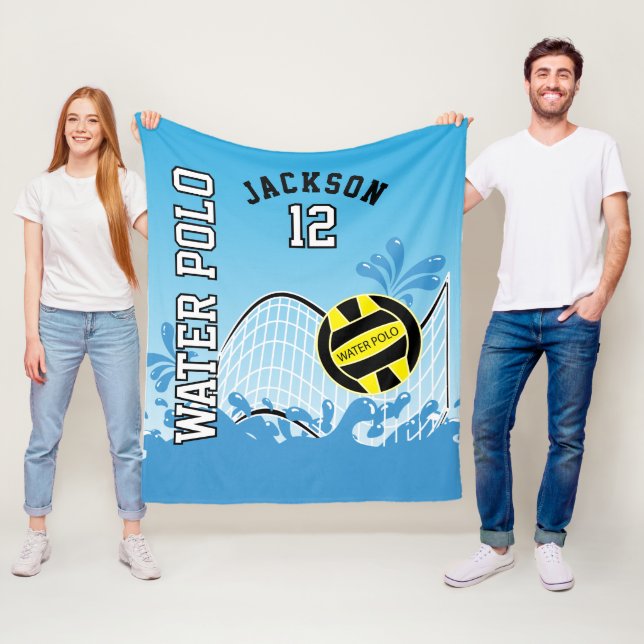 Water Polo 🤽 🏼 ‍ Sport - Gelber Ball Fleecedecke (Beispiel)
