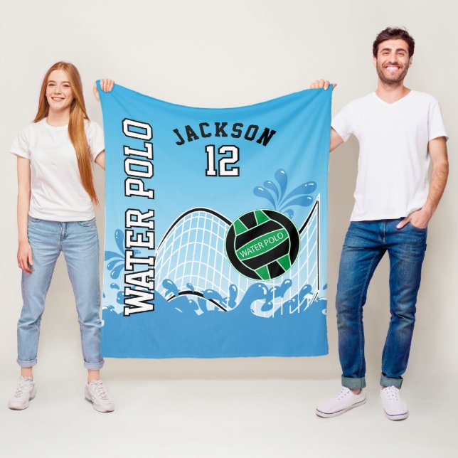 Water Polo 🤽 🏼 ♀️ Sport - Grüner Ball Fleecedecke (Beispiel)