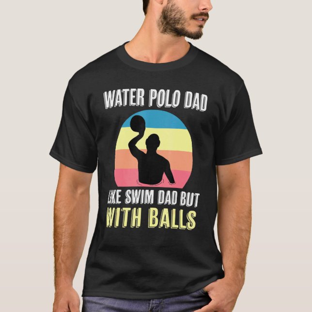 Water Polo Vater wie Swim Vater, aber mit Balls Vi (Vorderseite)