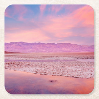 Water See, Badwater, Death Valley Rechteckiger Pappuntersetzer