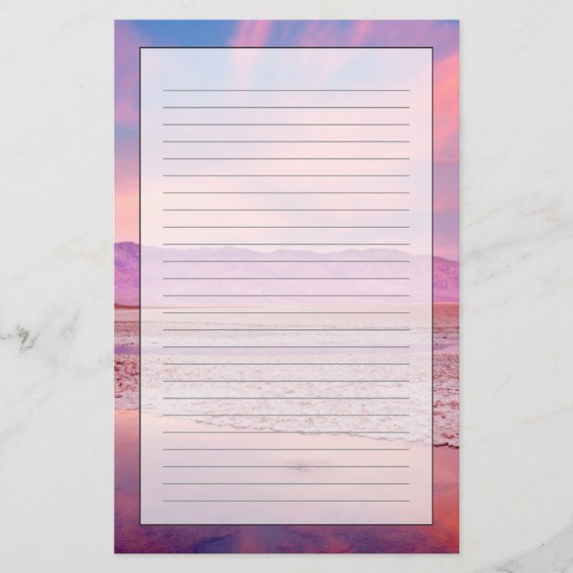 Water See Death Valley Briefpapier (Vorderseite)