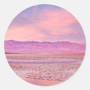 Water See Death Valley Runder Aufkleber