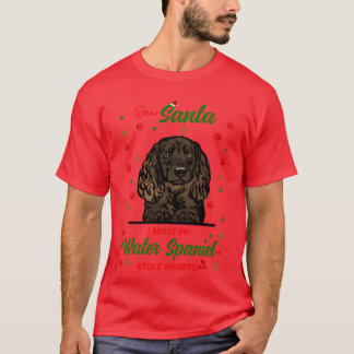 Water Spaniel Hund Weihnachtsgeburt Rasse Vintager T-Shirt