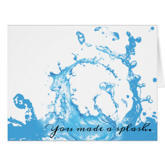 Water splash employee boss peer recognition card