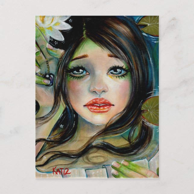 Waterbabe und die schwarze Perle Postkarte (Vorderseite)