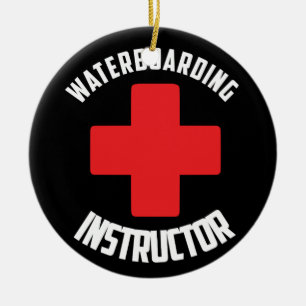 Waterboarding Instructor Keramik Ornament