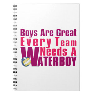 Waterboy Volleyball in Pink Notizblock