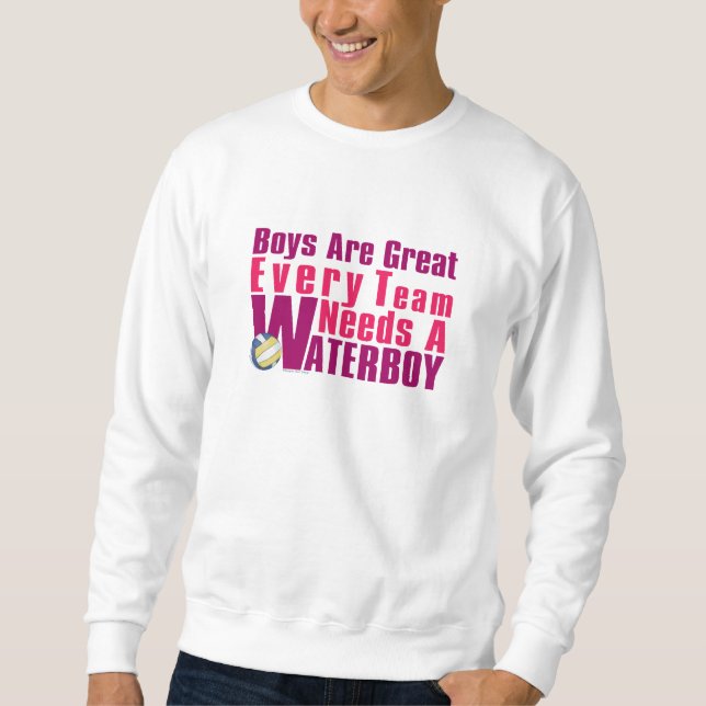 Waterboy Volleyball in Pink Sweatshirt (Vorderseite)