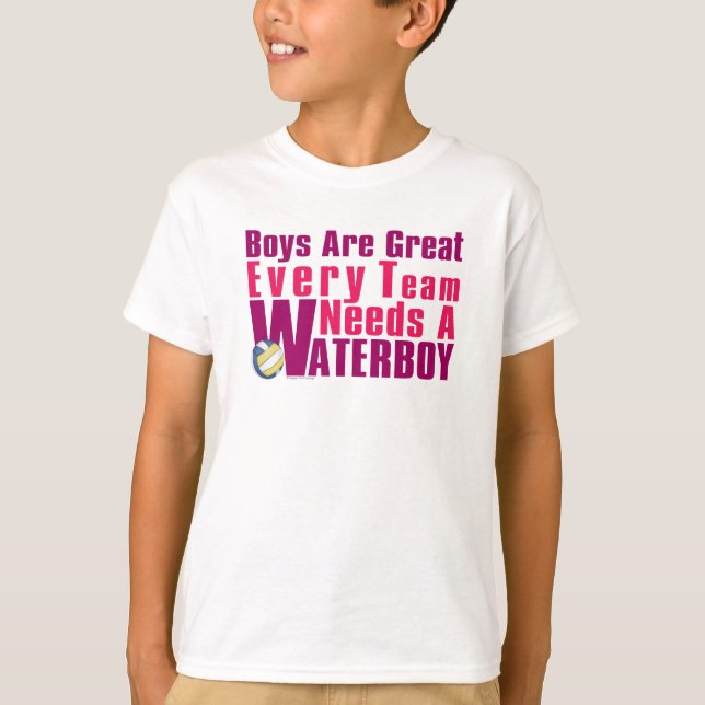 Waterboy Volleyball in Pink T-Shirt (Vorderseite)