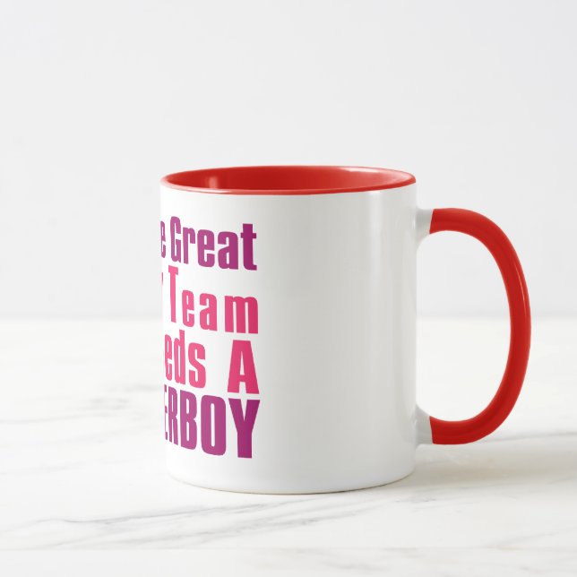 Waterboy Volleyball in Pink Tasse (Rechts)
