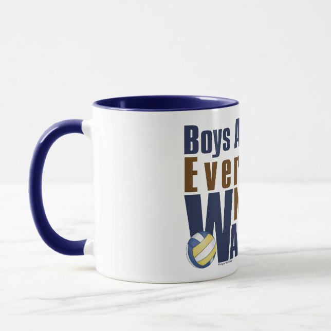 Waterboy Vollyball in Blau Tasse (Links)