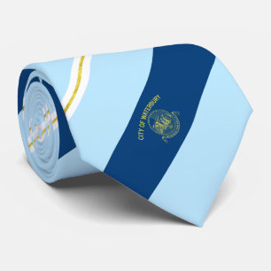 Waterbury (Connecticut) - Stadtflagge Neck Tie Krawatte