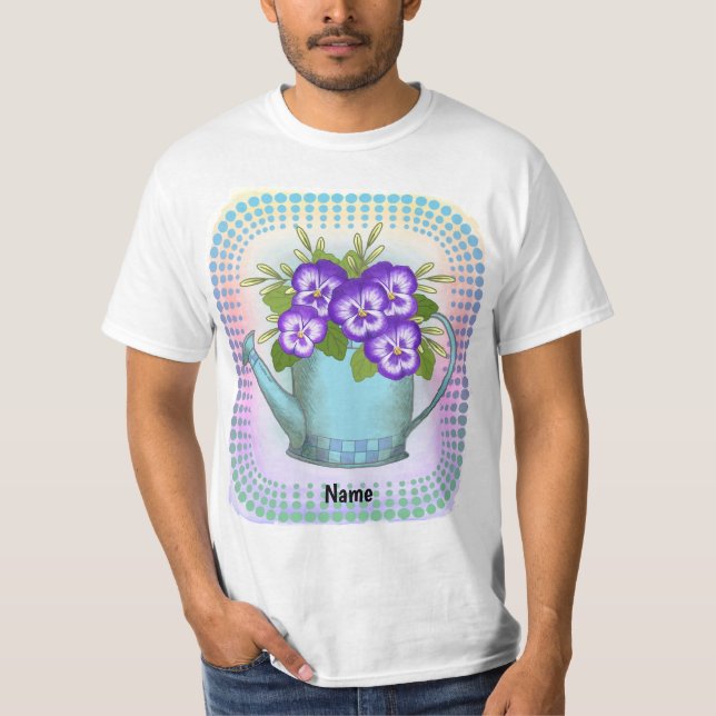 Watercan Pansy T-Shirt (Vorderseite)