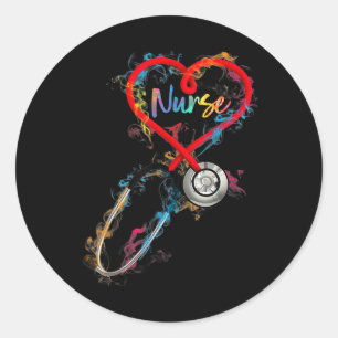 Watercol Nurse Life Nursing Nurse Week 2025 Runder Aufkleber