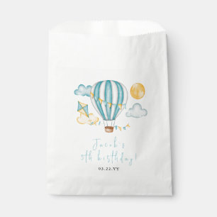 Watercolo Hot Air Ballon Kind 5. Geburtstagsparty Geschenktütchen